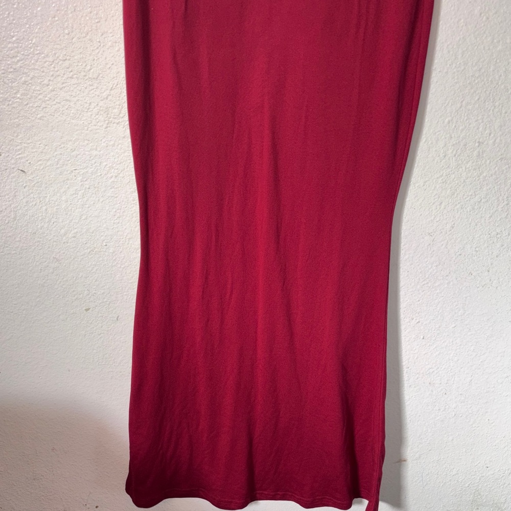 Woman’s Red Scoop Neck, Long Sleeve Maxi Dress, Size XS - Picture 6 of 7